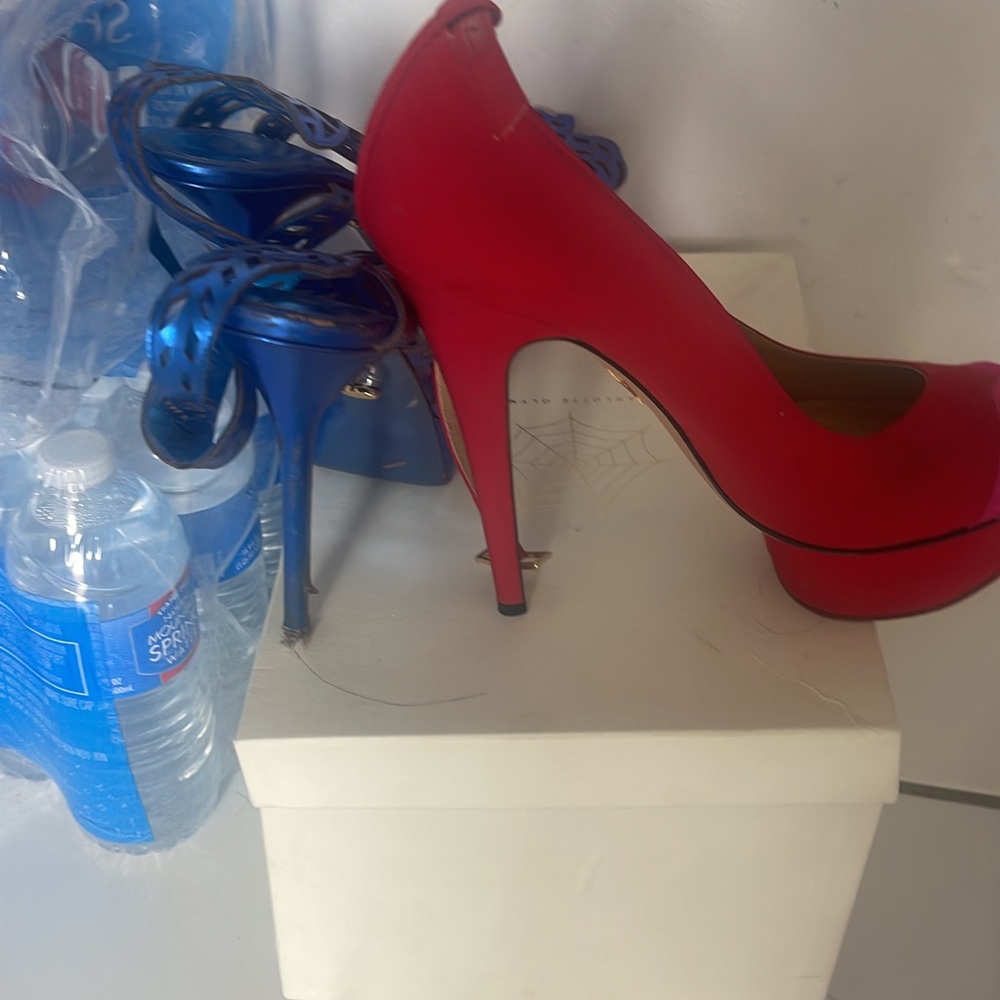 Size 10 Charlotte Olympia worn once & Sergio Rossi size 10 worn once